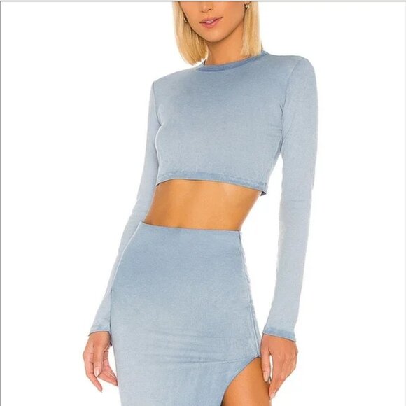 Cotton Citizen x REVOLVE Verona Blue 2-Piece Ribbed Set (Small) - Picture 2 of 8